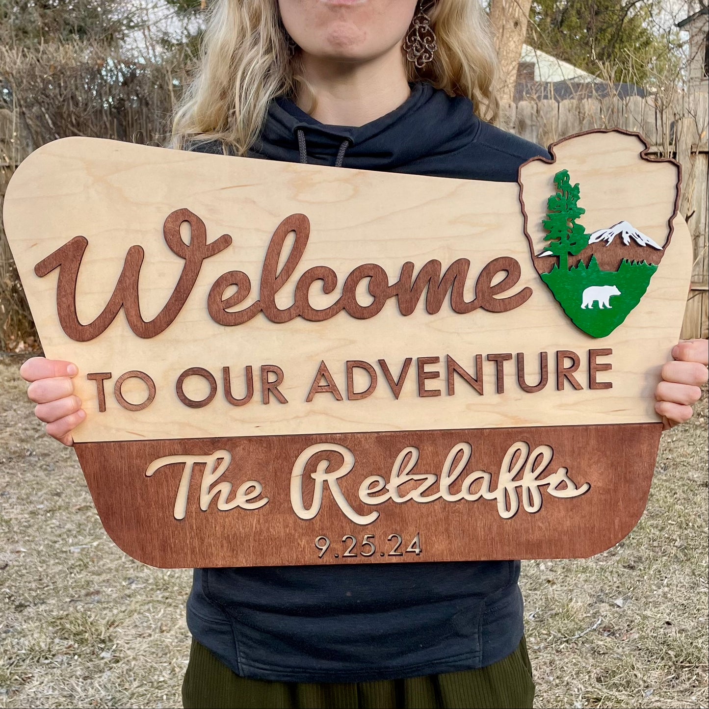 National Park Wedding Sign: Welcome to Our Adventure