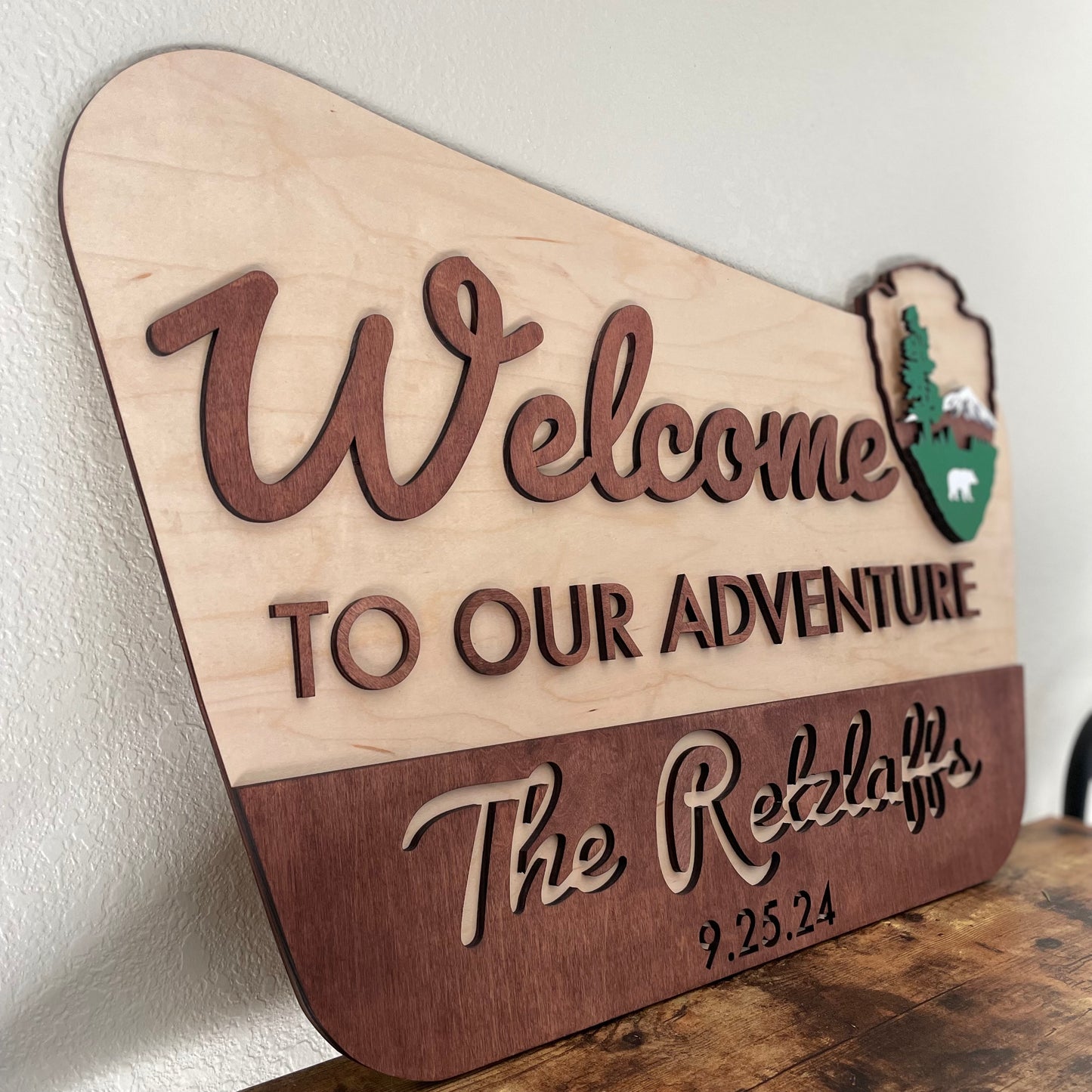 National Park Wedding Sign: Welcome to Our Adventure