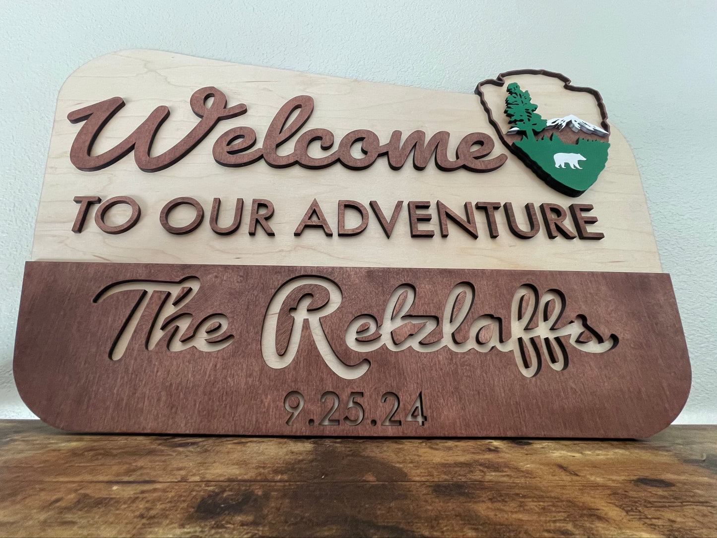 National Park Wedding Sign: Welcome to Our Adventure